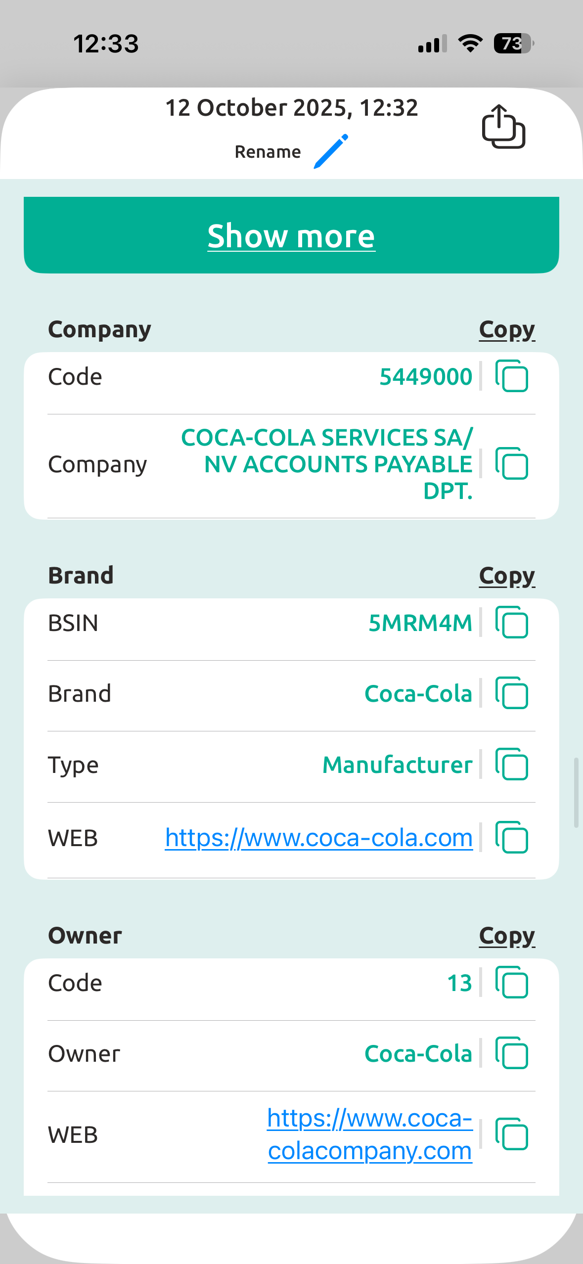 Company information